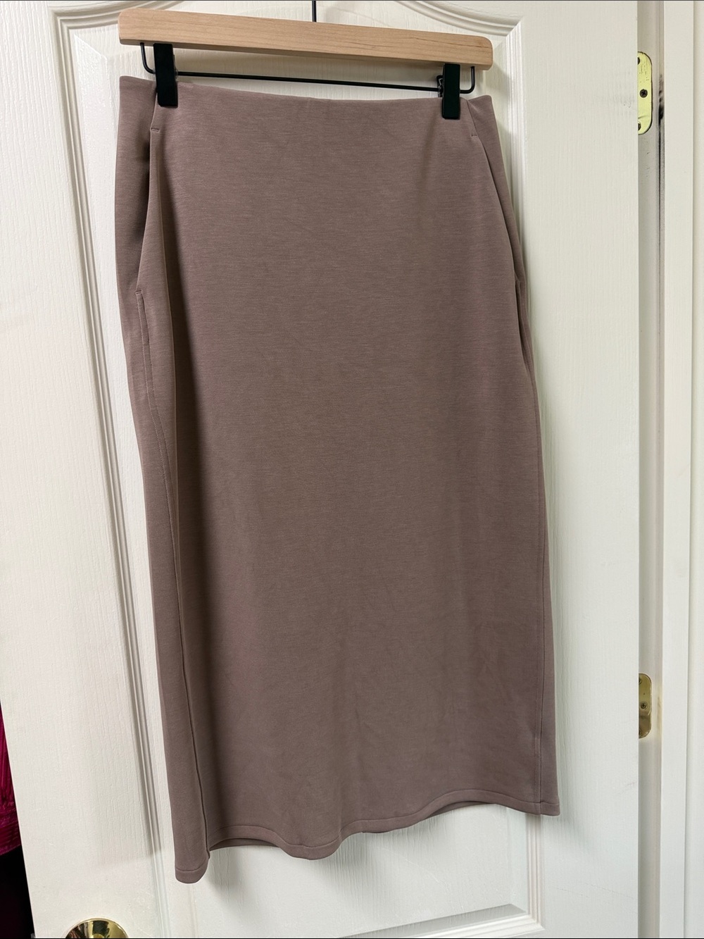 Sofstreme High Rise Midi Skirt in Taupetastic